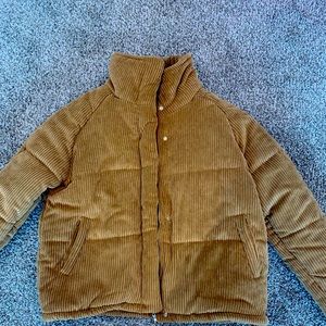 Puffy corduroy coat